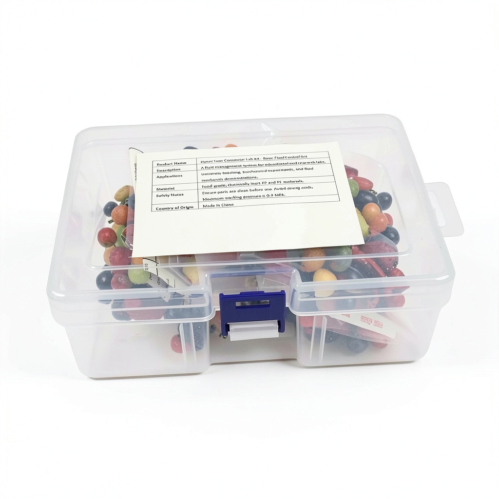 Hynec Luer connector set displayed in organized storage case