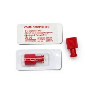 Hynec Luer Lock Syringe Caps Red Sterile Medical Industrial-0