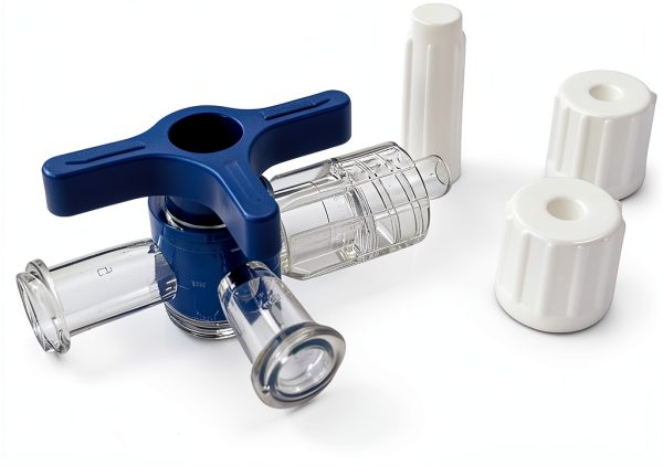 TICOMI Luer Stopcock Polycarbonate Blue Professional Use-1