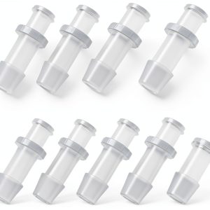 LUORNG 1/4 Inch Luer Lock Connector Polypropylene 10-Pack-0