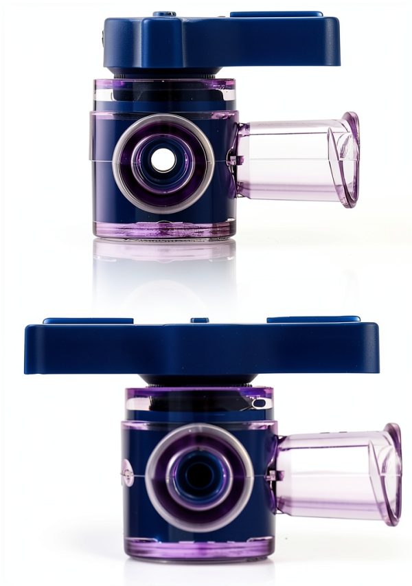 Luer Stopcocks QWORK Stainless Steel 3 Way Purple 5 Pcs-3