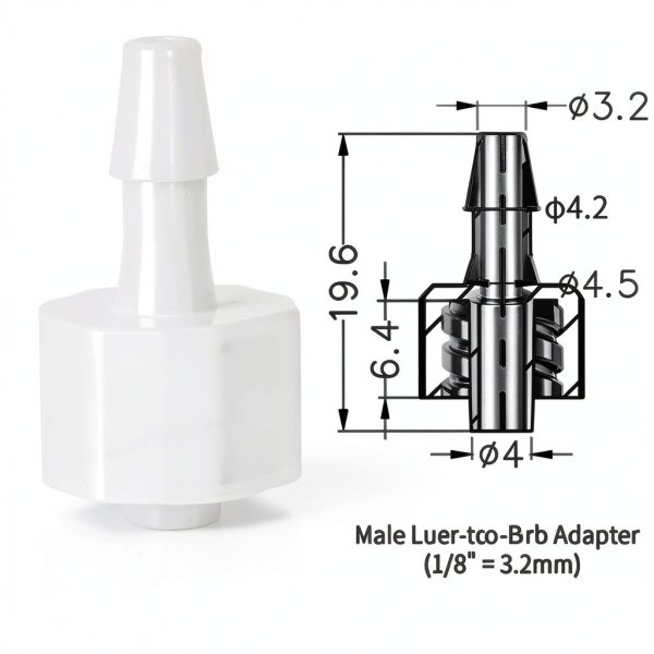 Luer to Barb Adapter MEETOOT Polycarbonate Durable-4