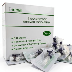 TICOMI Luer Stopcock Polycarbonate Blue Professional Use-0