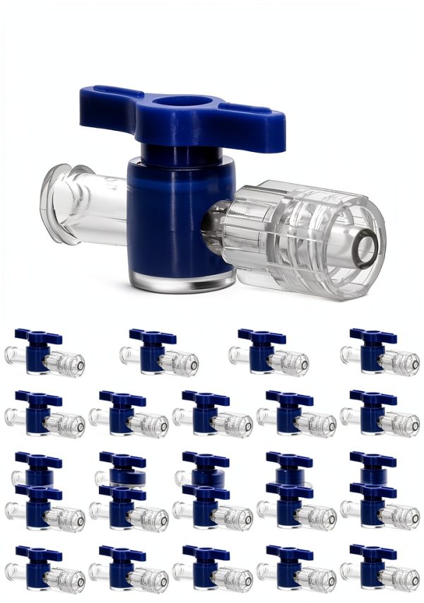 Luer Stopcocks QWORK 20 Pack Plastic Metal 5 Way-6