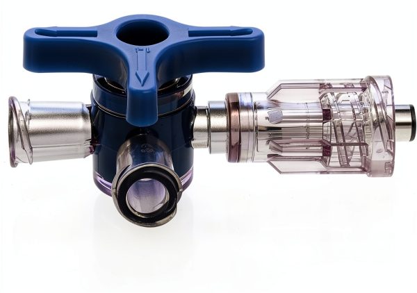 Luer Stopcocks QWORK Stainless Steel 3 Way Purple 5 Pcs-1