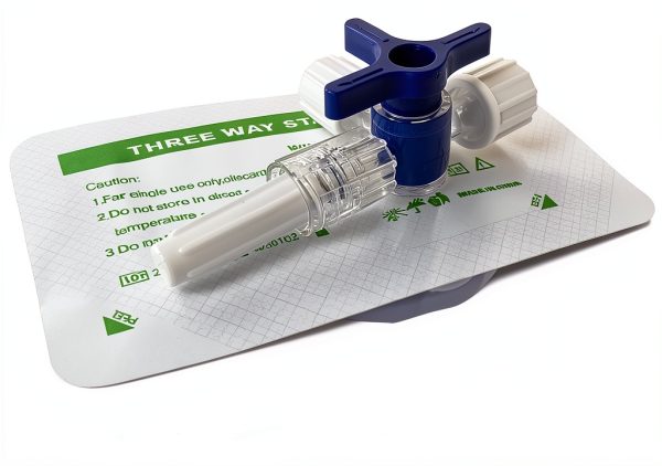 TICOMI Luer Stopcock Polycarbonate Blue Professional Use-2
