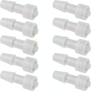 WHYHKJ Luer Lock Hose Barbed Adapters PP Material 10 Pack-0