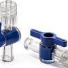 Luer Stopcocks QWORK 20 Pack Plastic Metal 5 Way-1