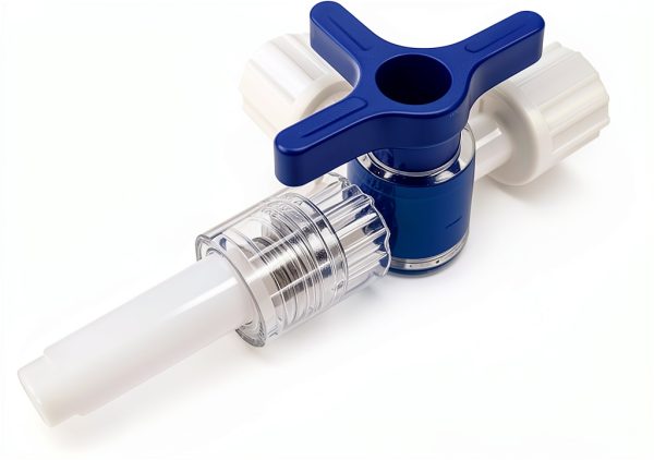 TICOMI Luer Stopcock Polycarbonate Blue Professional Use-3