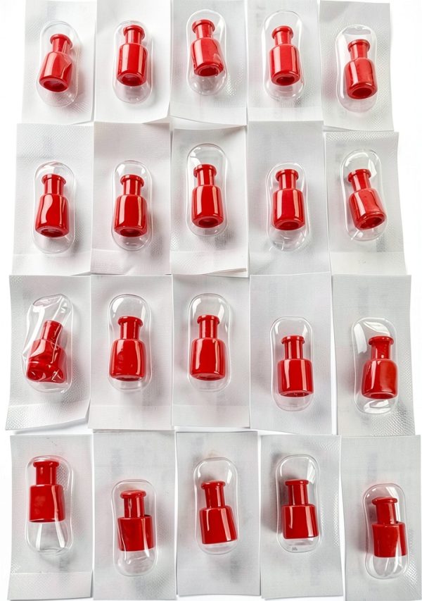 Luer Replacement Cap A+Elite Medical Red Male Female-1