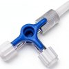 OZXNO 3 Way Luer Stopcock Plastic Threaded Valve DIY-3