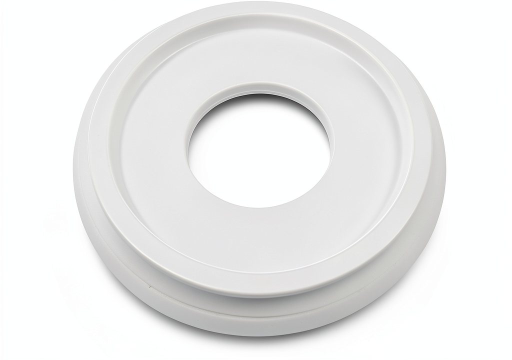 Installing Ceiling Fan Medallion Xhziy PU White Trim Ring on a wooden desk
