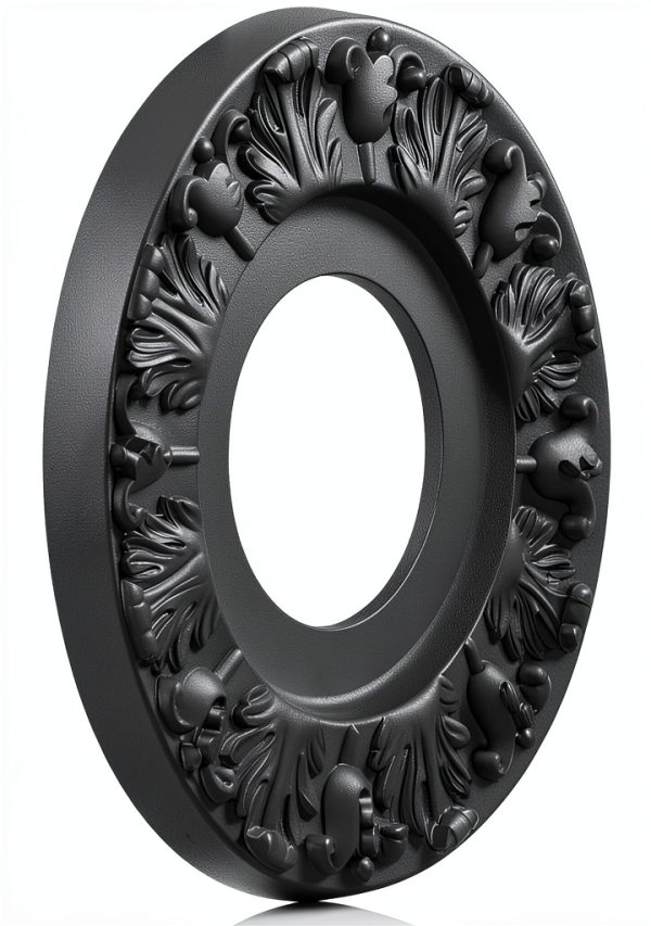 Ceiling Medallion ELFCAB Black Polyurethane-4