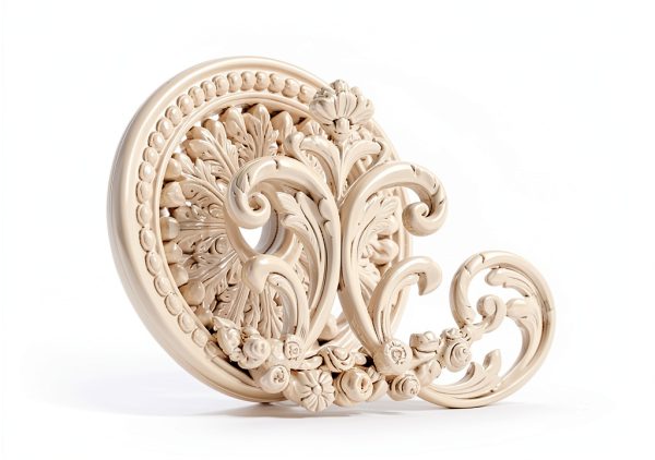 Foxtell White French Ceiling Medallion Home Decor-1