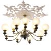 Nuanchu Ceiling Medallion White PU Design 33in-3