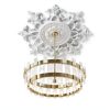 Nuanchu Ceiling Medallion White PU Design 33in-0