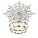 Nuanchu Ceiling Medallion White PU Design-0