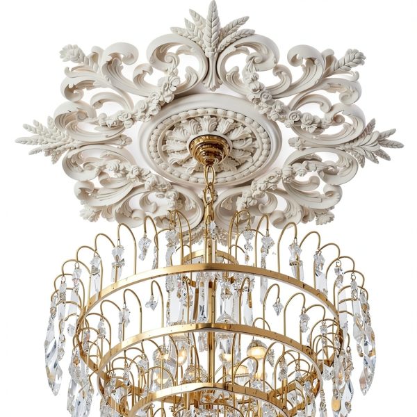 Foxtell White French Ceiling Medallion Home Decor-5