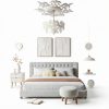 Nuanchu Ceiling Medallion White PU Design 33in-5