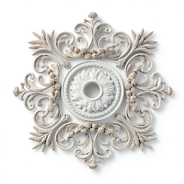 Foxtell White French Ceiling Medallion Home Decor-6