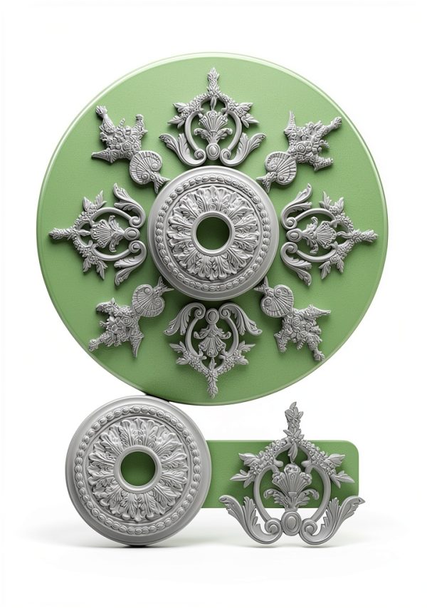 Nuanchu Ceiling Medallion White PU Design-1