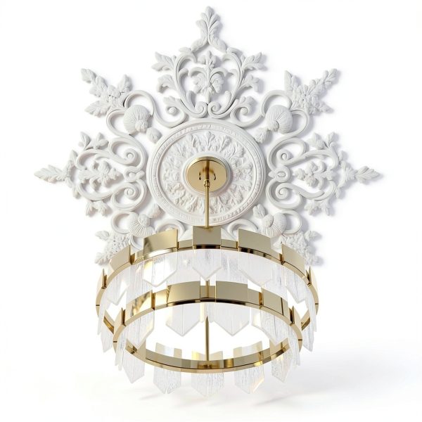 Nuanchu Ceiling Medallion White PU Design-7