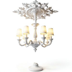 Nuanchu Ceiling Medallion White PU Fresh Design-0
