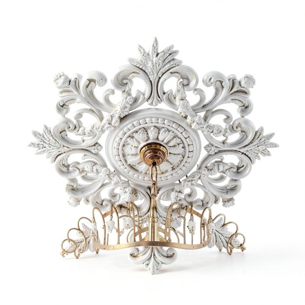 Foxtell White French Ceiling Medallion Home Decor-3