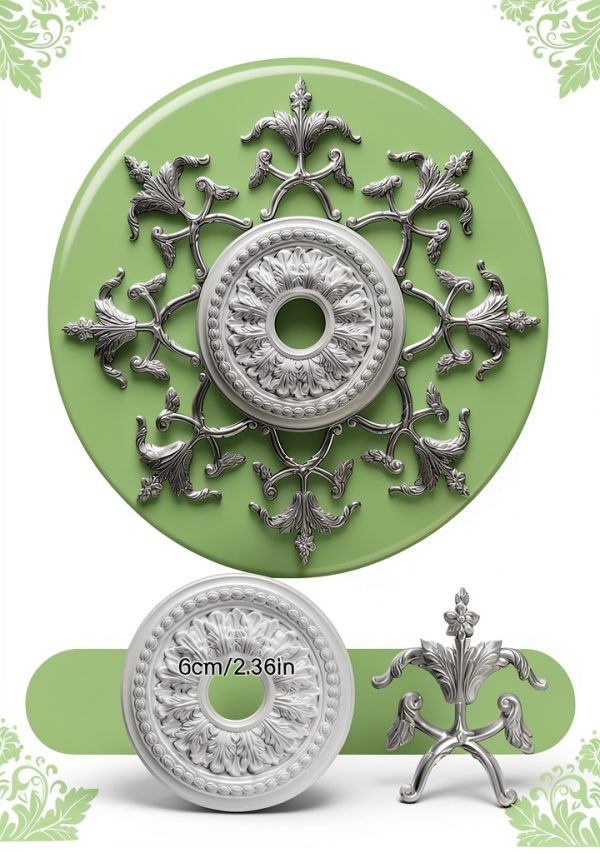 Nuanchu Ceiling Medallion White PU Design 33in-1