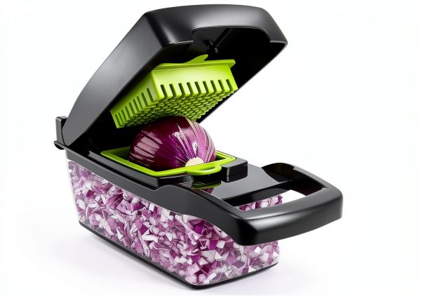 Vegetable Chopper Pro Putsea 7-Blade Steel Mandoline with Container-0