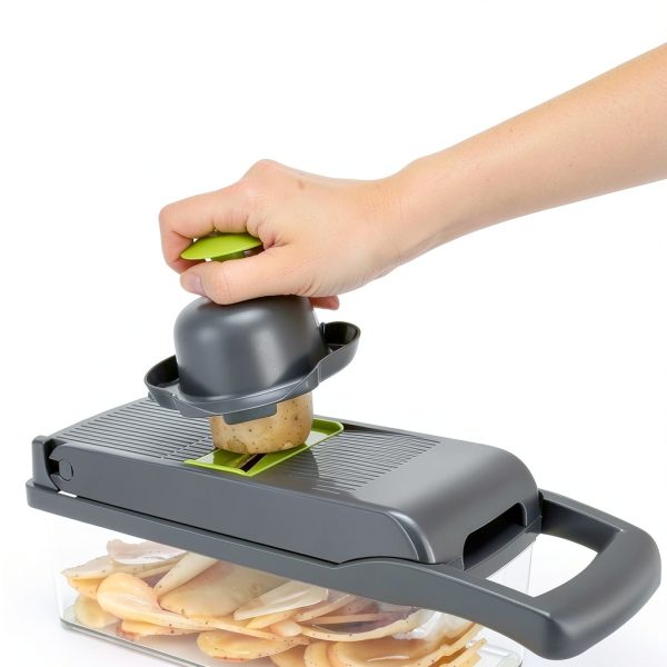 Vegetable Chopper Pro Putsea 7-Blade Steel Mandoline with Container-4