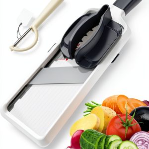 Multi Handheld Mandoline Slicer Yamjug Stainless Steel Adjustable Gray-0