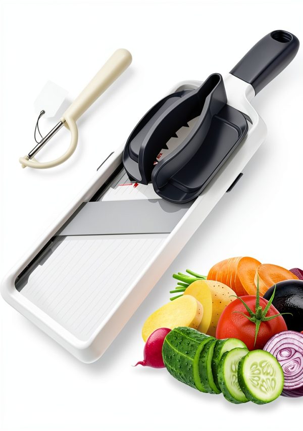 Multi Handheld Mandoline Slicer Yamjug Stainless Steel Adjustable Gray-0