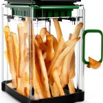 Prep Naturals 3-in-1 Manual French Fry Cutter - Interchangeable Blades for Potato Cutter & Fry Slicer - Functions as Potato Dicer & Food Dicer - Includes Safety Glove - Medium, Gray-0