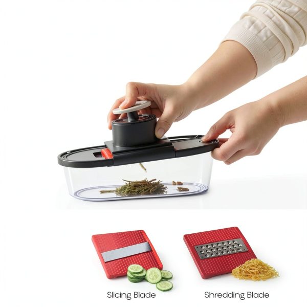 Vegetable Chopper CHOPZILLA 4-Blade Mandoline Slicer Pink 18x Faster-3