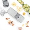 Mini Garlic Slicer Badelite Multifunctional Mandoline Container White-3