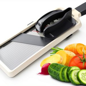 Mandoline Slicer ZKIRON Adjustable Stainless Steel Blade Gray-0