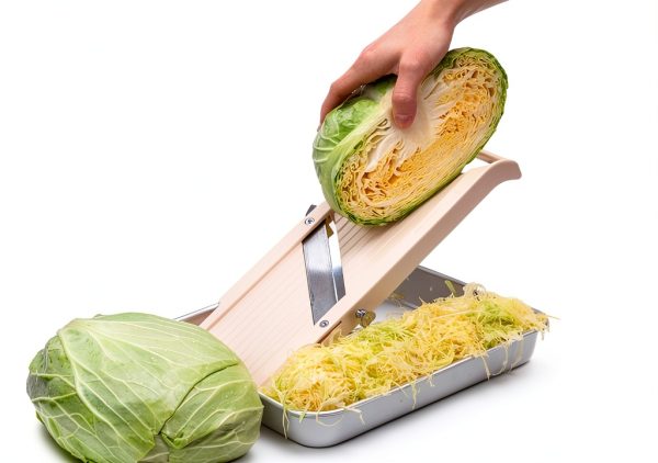 Benriner Mandoline Slicer with 4 Stainless Steel Blades Almond-3