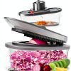 Vegetable Chopper CHOPZILLA 4-Blade Mandoline Slicer Pink 18x Faster-0