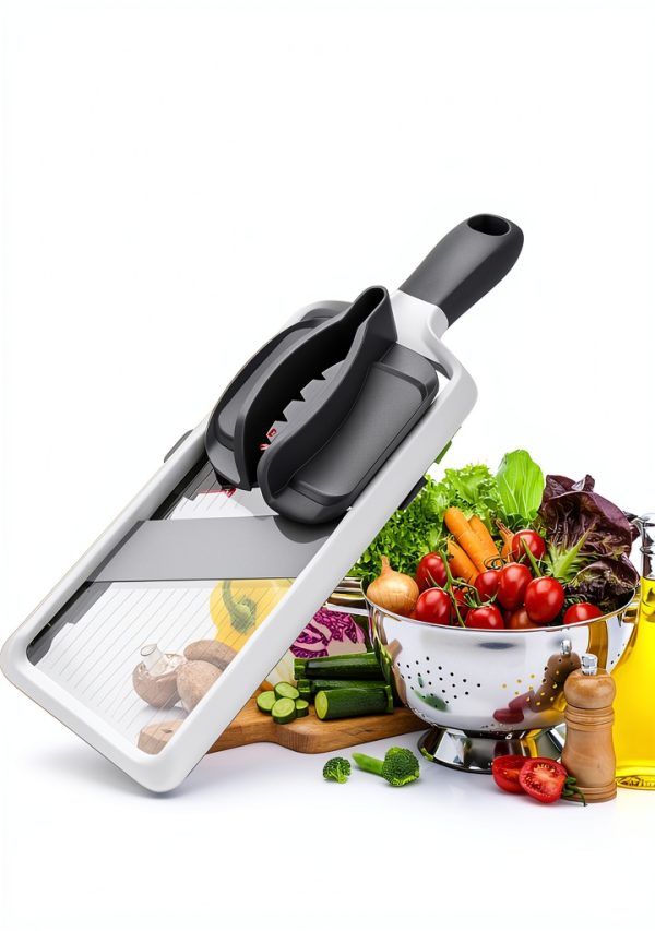 Mandoline Slicer ZKIRON Adjustable Stainless Steel Blade Gray-5