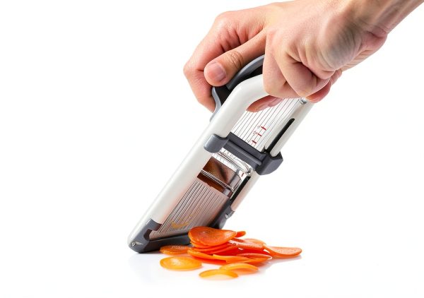 Mandoline Slicer ZKIRON Adjustable Stainless Steel Blade Gray-3