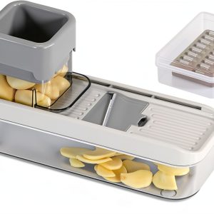 Mini Garlic Slicer Badelite Multifunctional Mandoline Container White-0